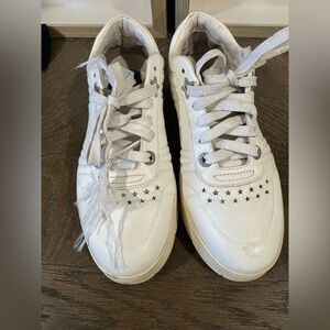Jimmy Choo Hawaii Sneakers. Size 37 1/2. White. Authentic. Great condition
